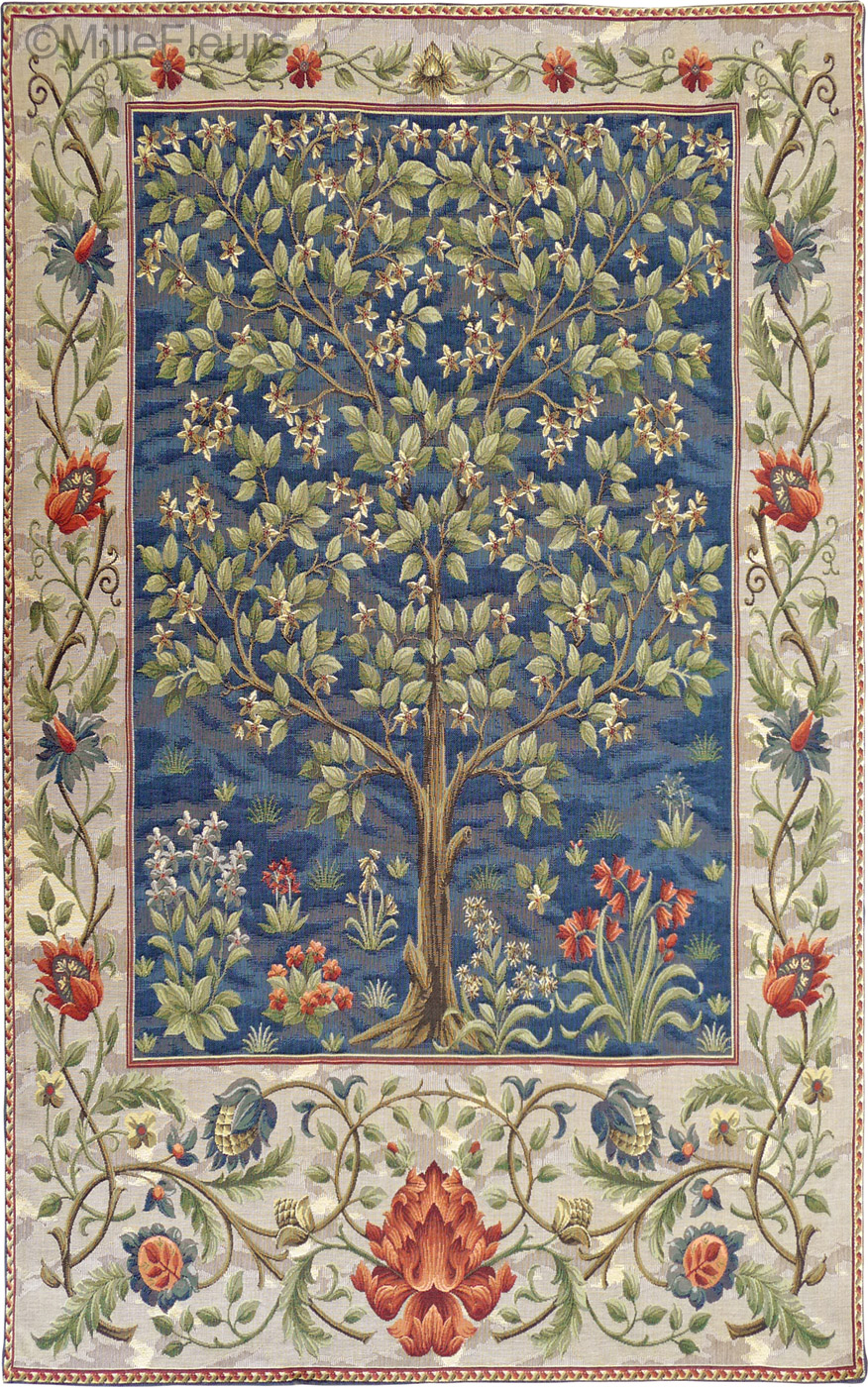 blue - Tree of Life - William Morris and Co - Wall tapestries - Mille ...