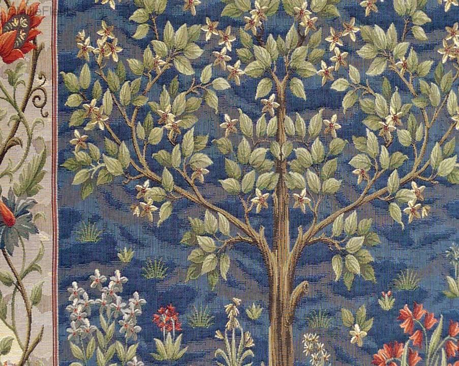 Tree of Life, blue Wall tapestries William Morris and Co - Mille Fleurs Tapestries