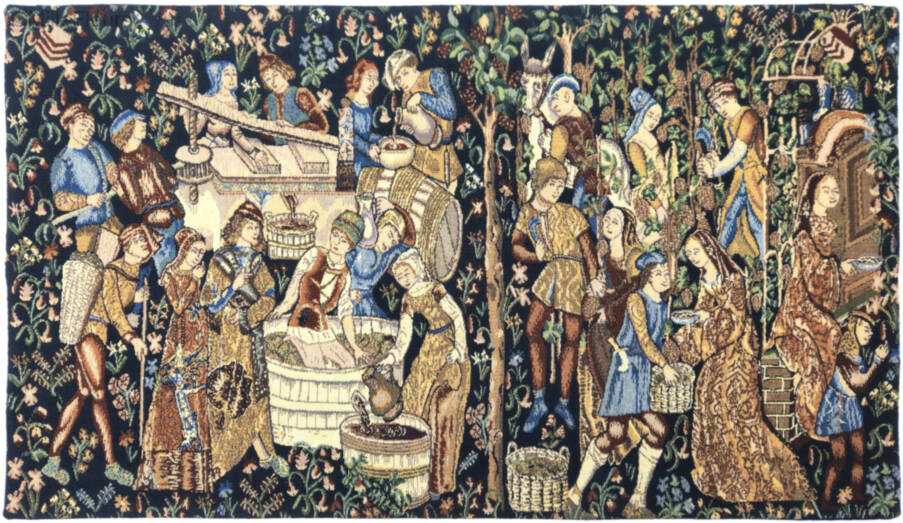 Winemakers Wall tapestries Grapes Harvest - Mille Fleurs Tapestries