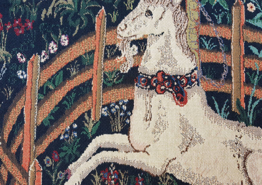 Eenhoorn in Gevangenschap Wandtapijten Jacht op de Eenhoorn - Mille Fleurs Tapestries