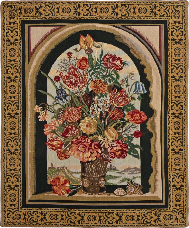 Boeket Ambrosius Wandtapijten Bloemstukken - Mille Fleurs Tapestries