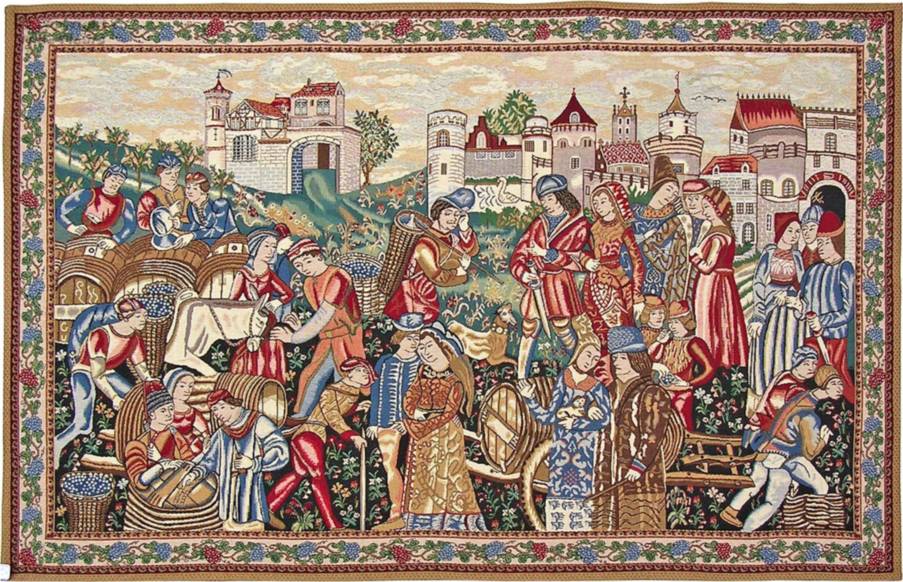 Wine Merchants Wall tapestries Grapes Harvest - Mille Fleurs Tapestries