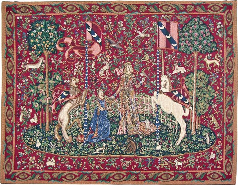 The Taste Wall tapestries Lady and the Unicorn - Mille Fleurs Tapestries