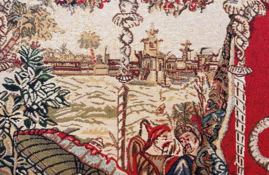 Audiëntie van de Prins Wandtapijten Oriëntalisme - Mille Fleurs Tapestries