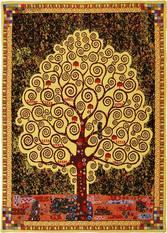 Arbre de Vie (Klimt) Tapisseries murales Gustav Klimt - Mille Fleurs Tapestries