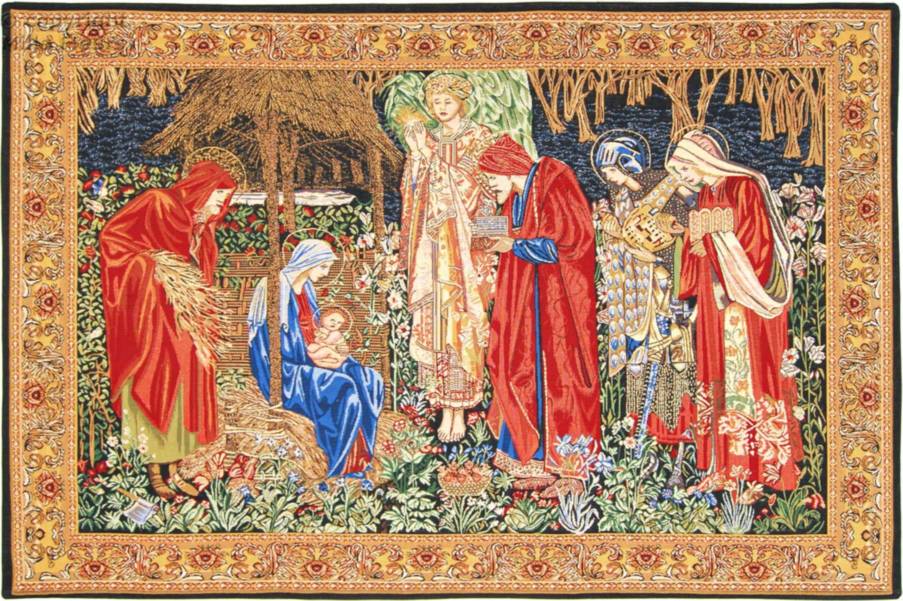 De Aanbidding der Wijzen Wandtapijten William Morris & Co - Mille Fleurs Tapestries