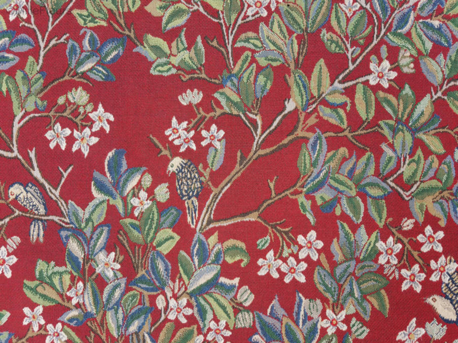 Arbre de Vie, rouge Tapisseries murales William Morris & Co - Mille Fleurs Tapestries