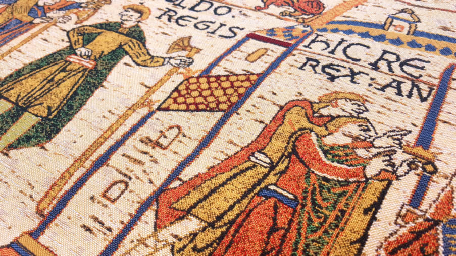 Coronación de Harold Tapices de pared Tapiz de Bayeux - Mille Fleurs Tapestries