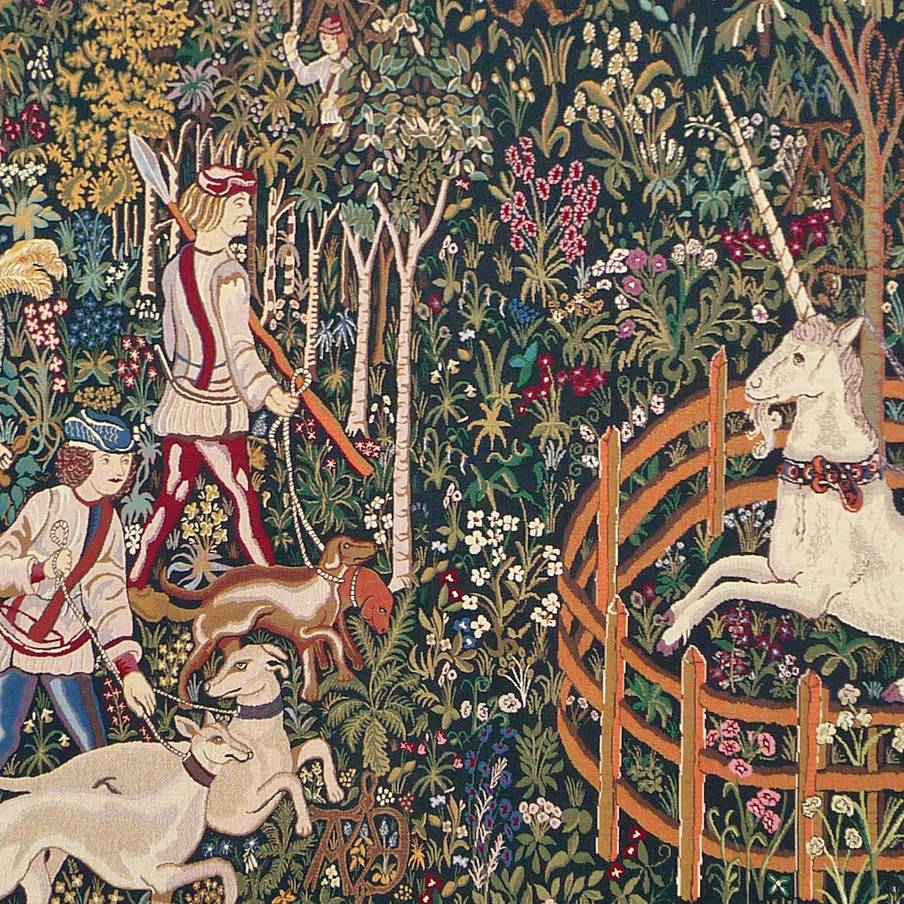 Licorne Captive Tapisseries murales Chasse de la Licorne - Mille Fleurs Tapestries