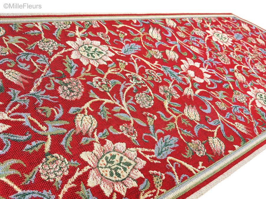 Evenlode (William Morris), rouge Chemins de table William Morris - Mille Fleurs Tapestries