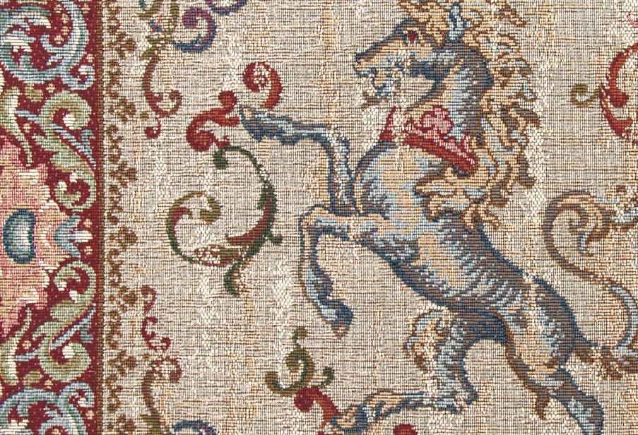 Unicorn Tapestry cushions Fleur-de-Lis and Heraldic - Mille Fleurs Tapestries