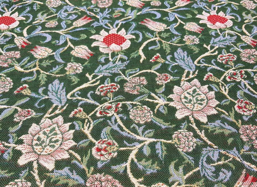 Evenlode (William Morris), vert Plaids William Morris and Co - Mille Fleurs Tapestries