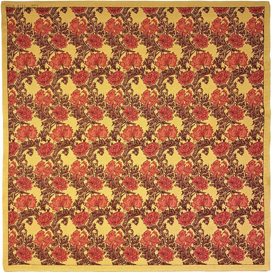 Chrysanthemum (William Morris), oker Plaids & Tafelkleden William Morris and Co - Mille Fleurs Tapestries