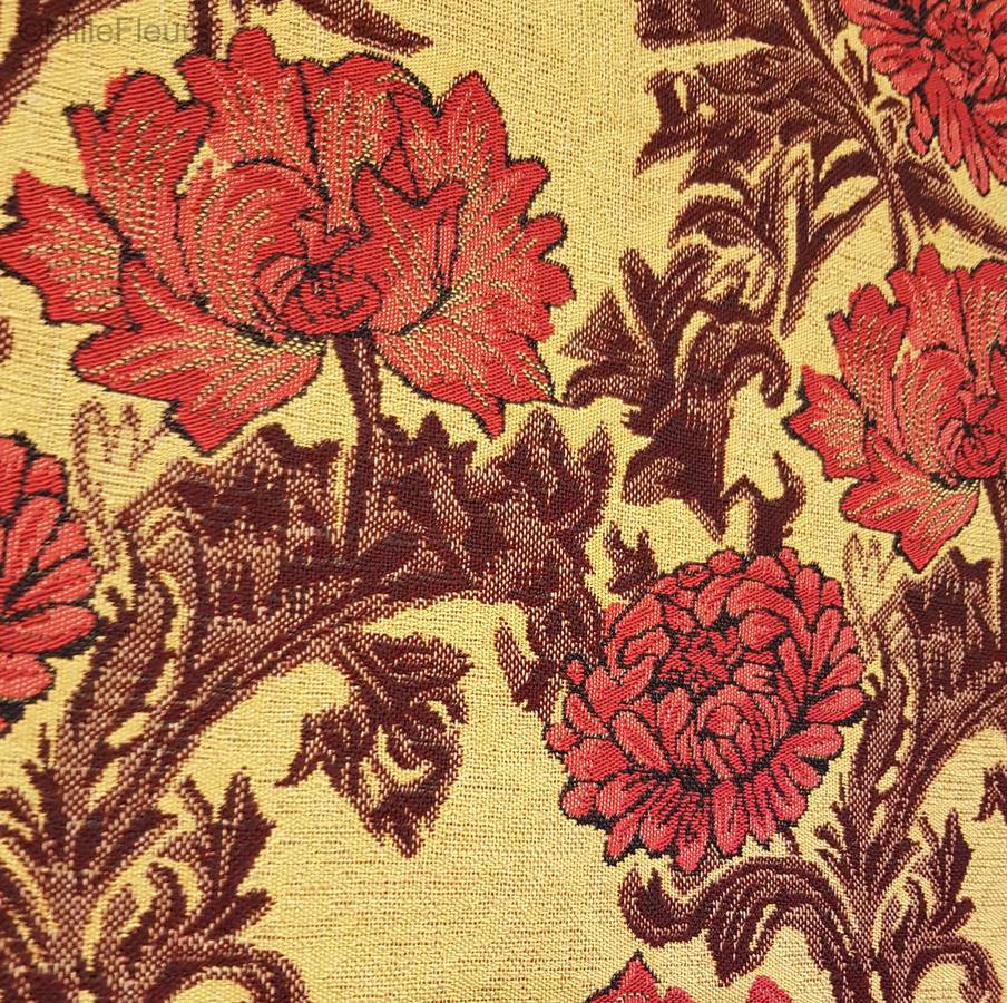Chrysanthemum (William Morris), ocre Plaids William Morris and Co - Mille Fleurs Tapestries