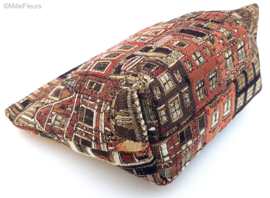 Flemish Houses Make-up Bags Bruges - Mille Fleurs Tapestries