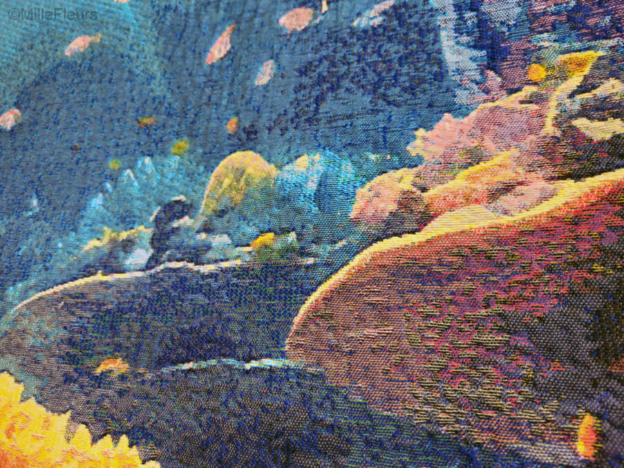 Coral Dream Wall tapestries Contemporary Artwork - Mille Fleurs Tapestries