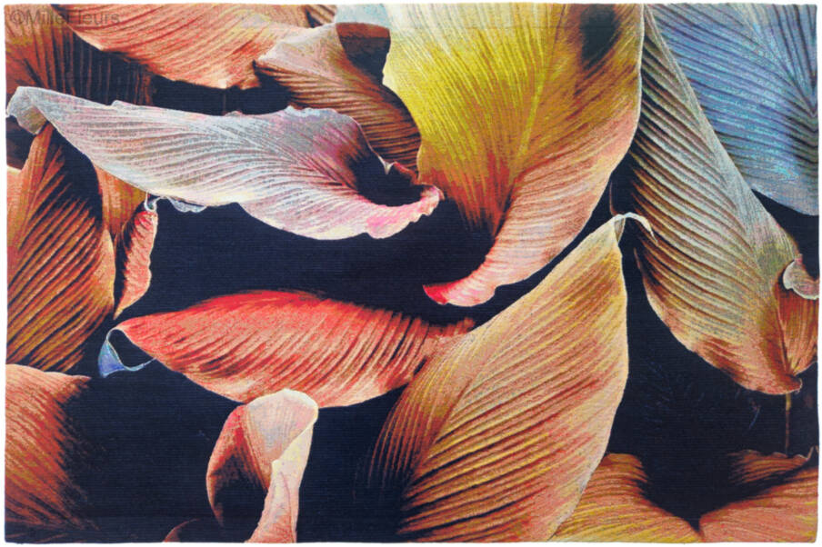 Golden Calla Lilies Wall tapestries Contemporary Artwork - Mille Fleurs Tapestries