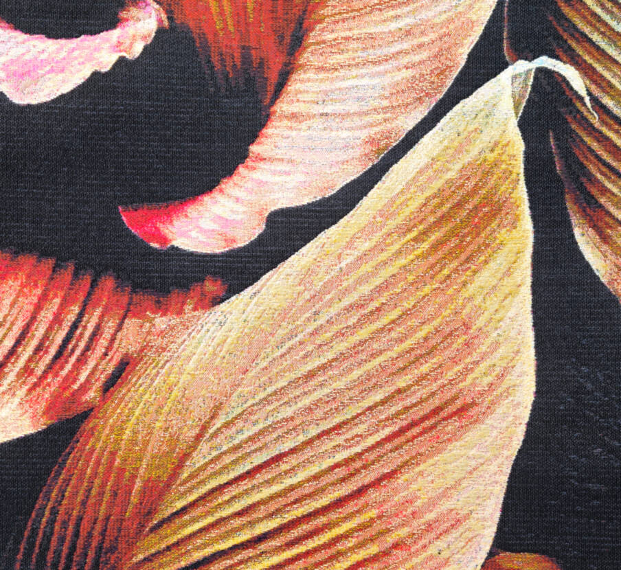 Golden Calla Lilies Wall tapestries Contemporary Artwork - Mille Fleurs Tapestries