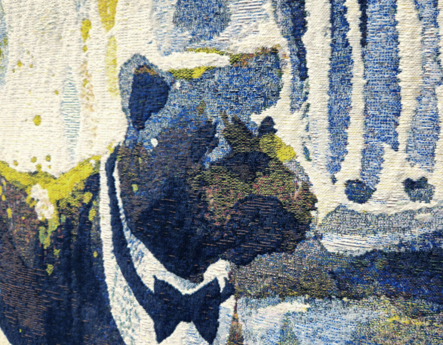 Park Avenue 'White' Limited Edition of 25 Wall tapestries Contemporary Artwork - Mille Fleurs Tapestries