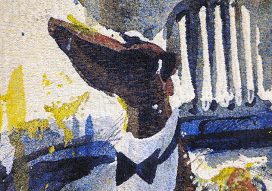 Park Avenue 'White' Limited Edition of 25 Wall tapestries Contemporary Artwork - Mille Fleurs Tapestries