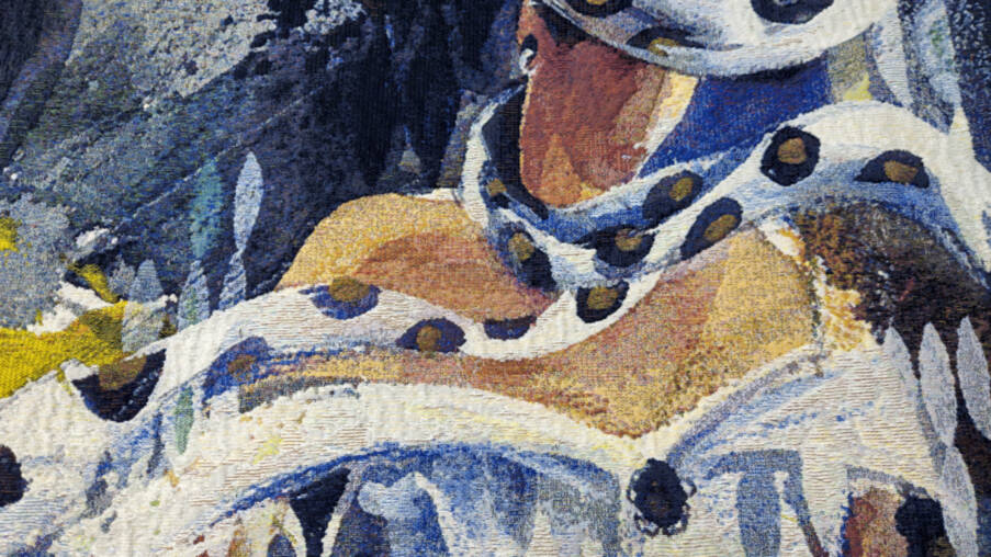 Park Avenue 'White' Limited Edition of 25 Wall tapestries Contemporary Artwork - Mille Fleurs Tapestries
