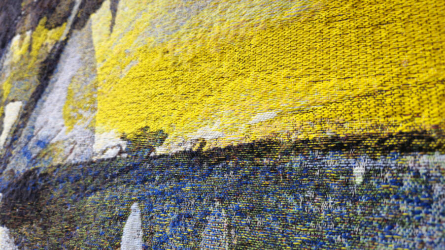 Park Avenue 'White' Limited Edition of 25 Wall tapestries Contemporary Artwork - Mille Fleurs Tapestries