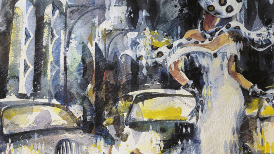 Park Avenue 'White' Limited Edition of 25 Wall tapestries Contemporary Artwork - Mille Fleurs Tapestries