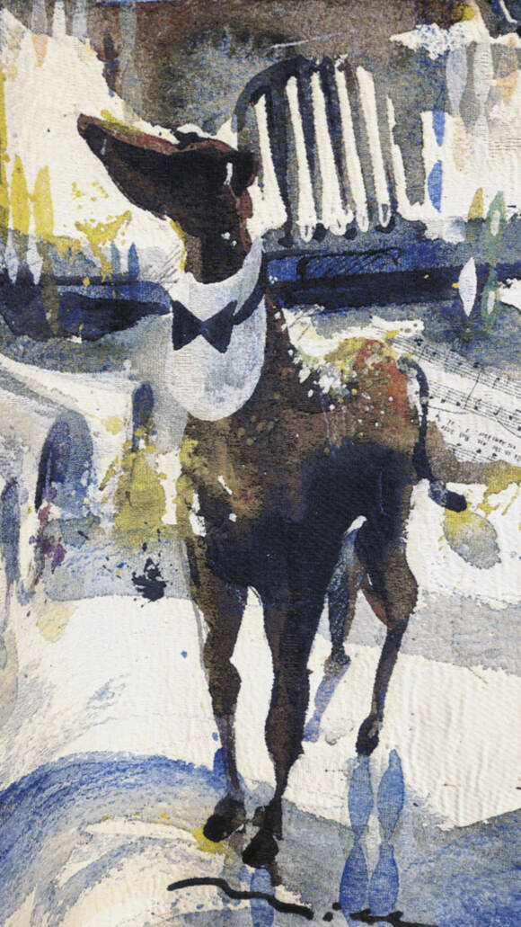 Park Avenue 'White' Limited Edition of 25 Wall tapestries Contemporary Artwork - Mille Fleurs Tapestries