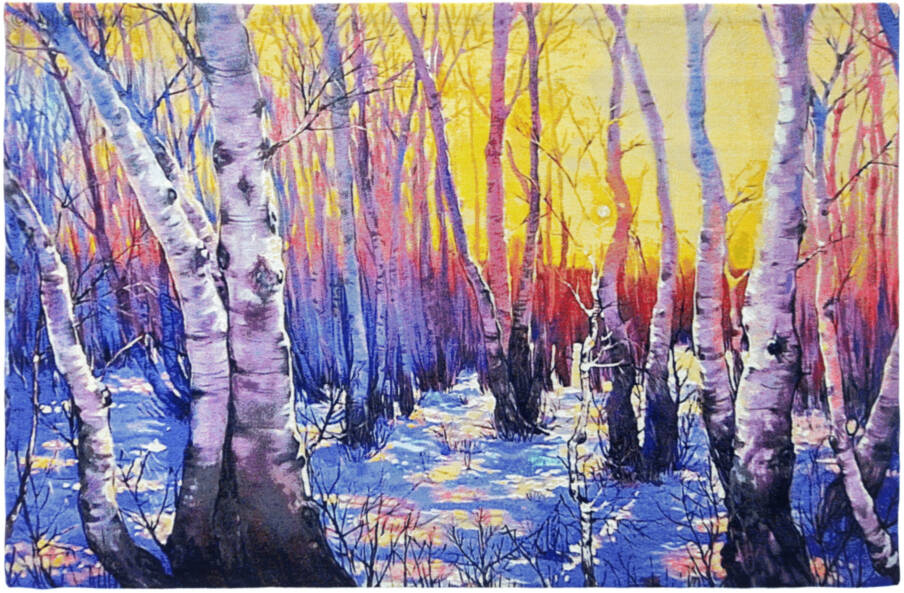 Winter Forest Wall tapestries Contemporary Artwork - Mille Fleurs Tapestries