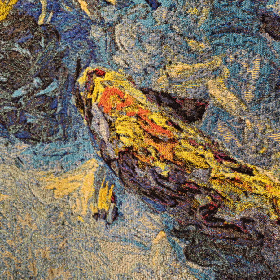 Taiwanese Blue Ocean Unique Edition 1/1 Wandtapijten Hedendaagse Kunstwerken - Mille Fleurs Tapestries