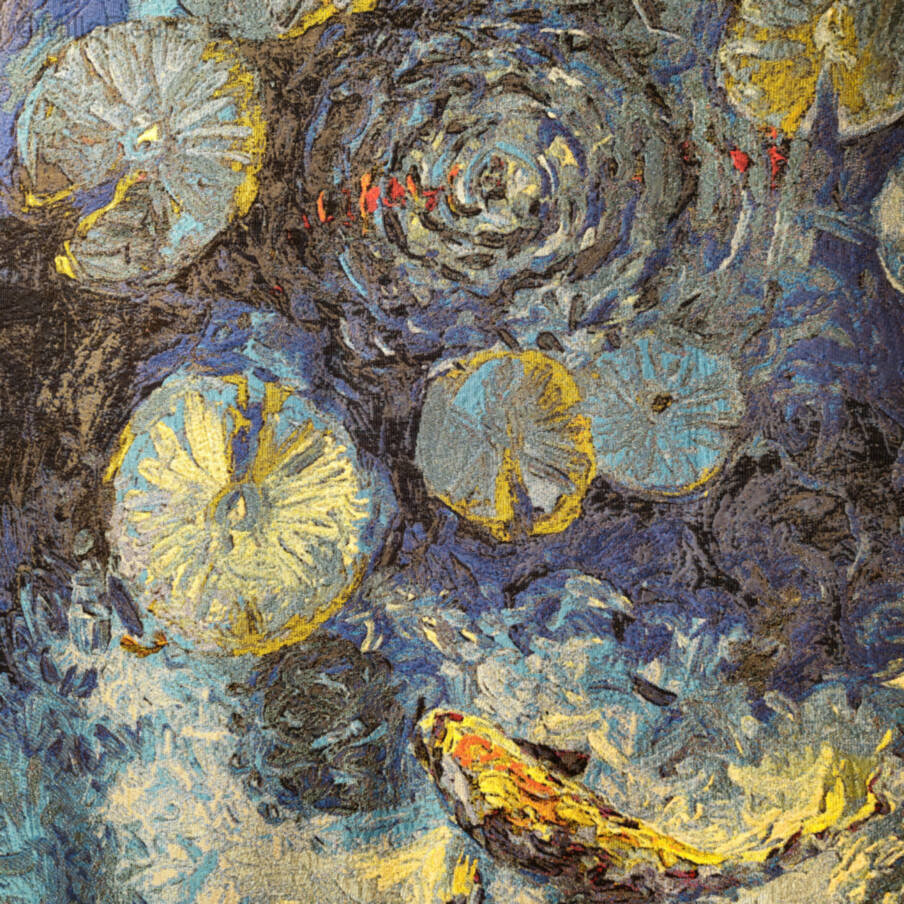 Taiwanese Blue Ocean Unique Edition 1/1 Wandtapijten Hedendaagse Kunstwerken - Mille Fleurs Tapestries