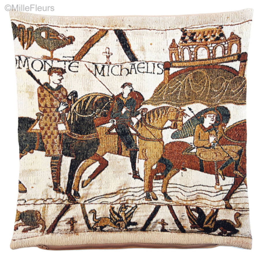 Monte Michaelis Kussenslopen Wandtapijt van Bayeux - Mille Fleurs Tapestries