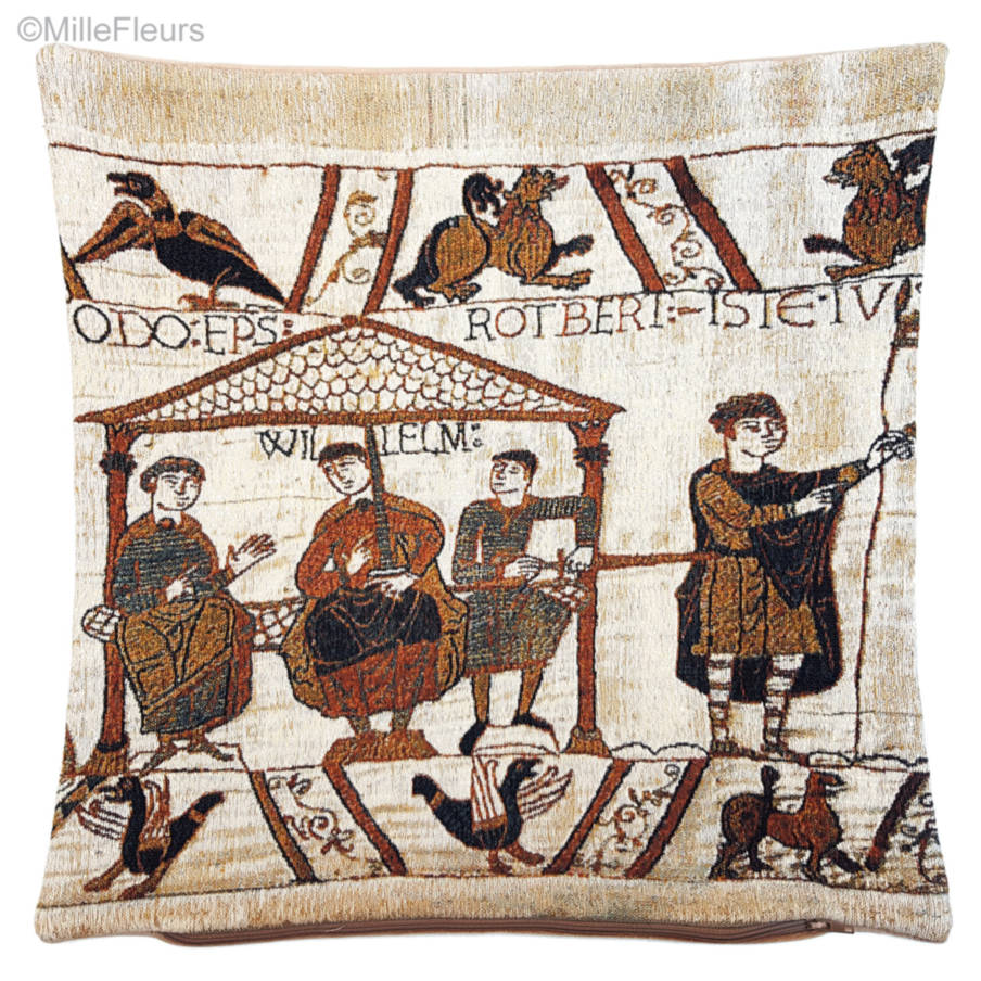 Willelm Kussenslopen Wandtapijt van Bayeux - Mille Fleurs Tapestries