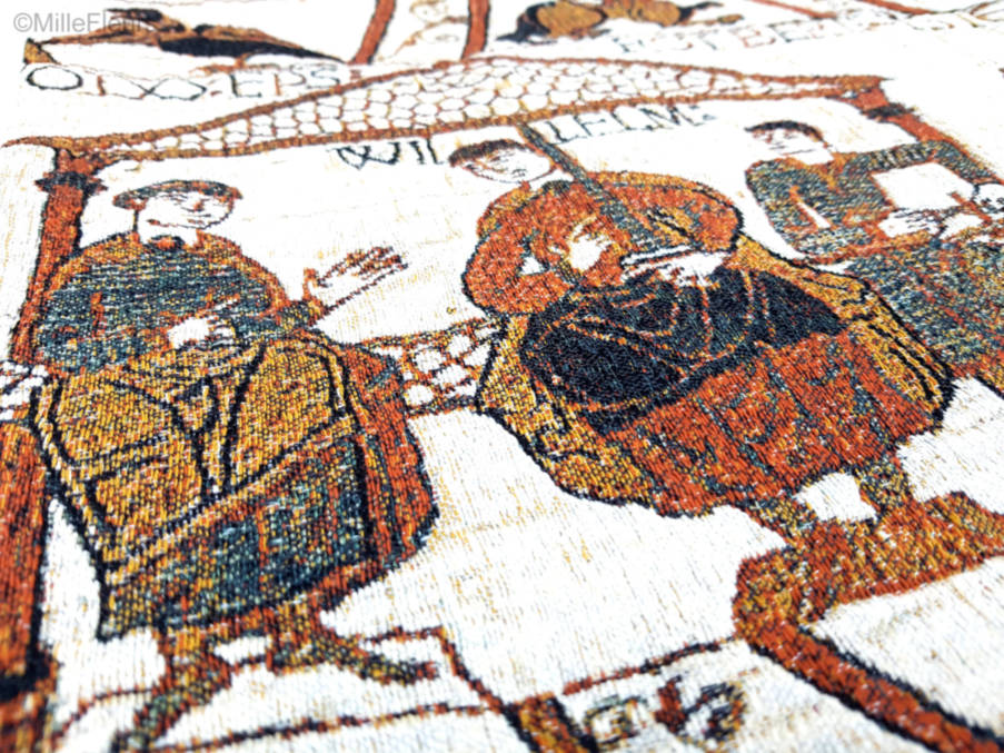 Willelm Housses de coussin Tapisserie de Bayeux - Mille Fleurs Tapestries