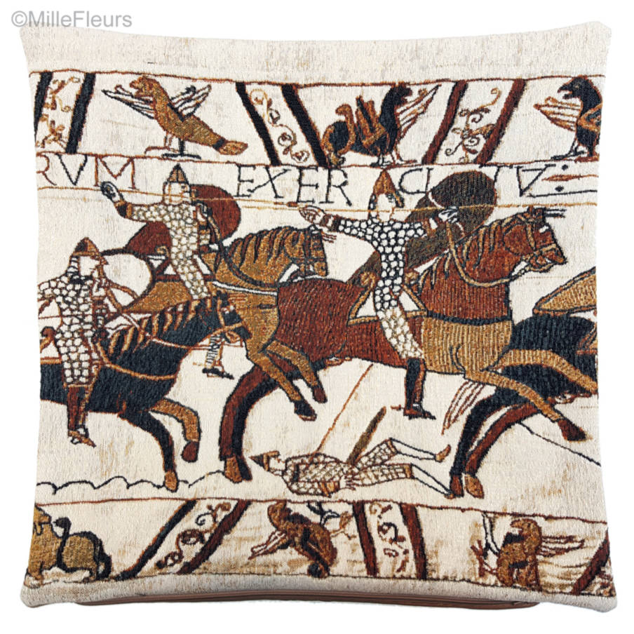 Glorvm Exer Housses de coussin Tapisserie de Bayeux - Mille Fleurs Tapestries