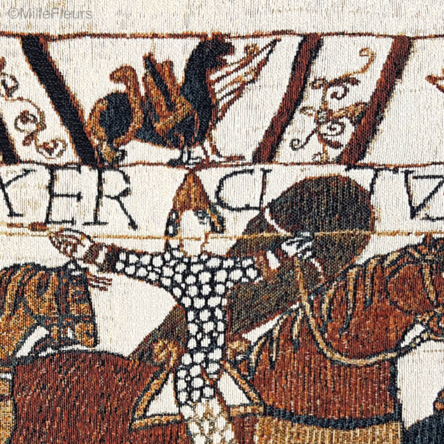 Glorvm Exer Kussenslopen Wandtapijt van Bayeux - Mille Fleurs Tapestries