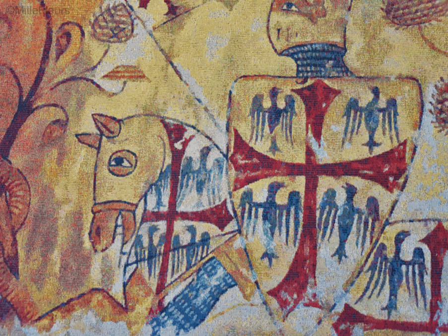 Middeleeuwse Tempelier Wandtapijten Middeleeuwse Ridders - Mille Fleurs Tapestries