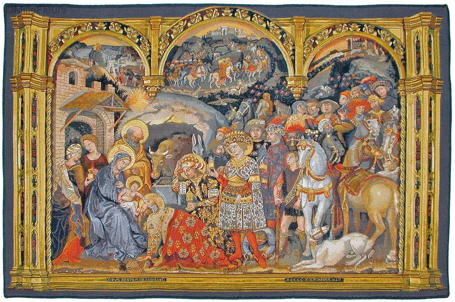 De Aanbidding der Wijzen Wandtapijten Religieus - Mille Fleurs Tapestries
