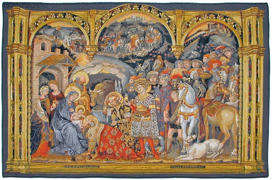 Adoration of the Magi Wall tapestries Religious - Mille Fleurs Tapestries