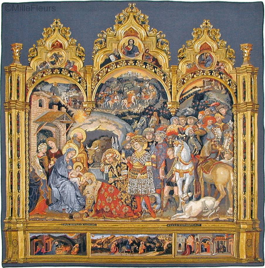 Adoration of the Magi Wall tapestries Religious - Mille Fleurs Tapestries