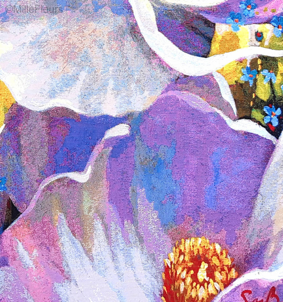 Evening Flower Wall tapestries Simon Bull - Mille Fleurs Tapestries
