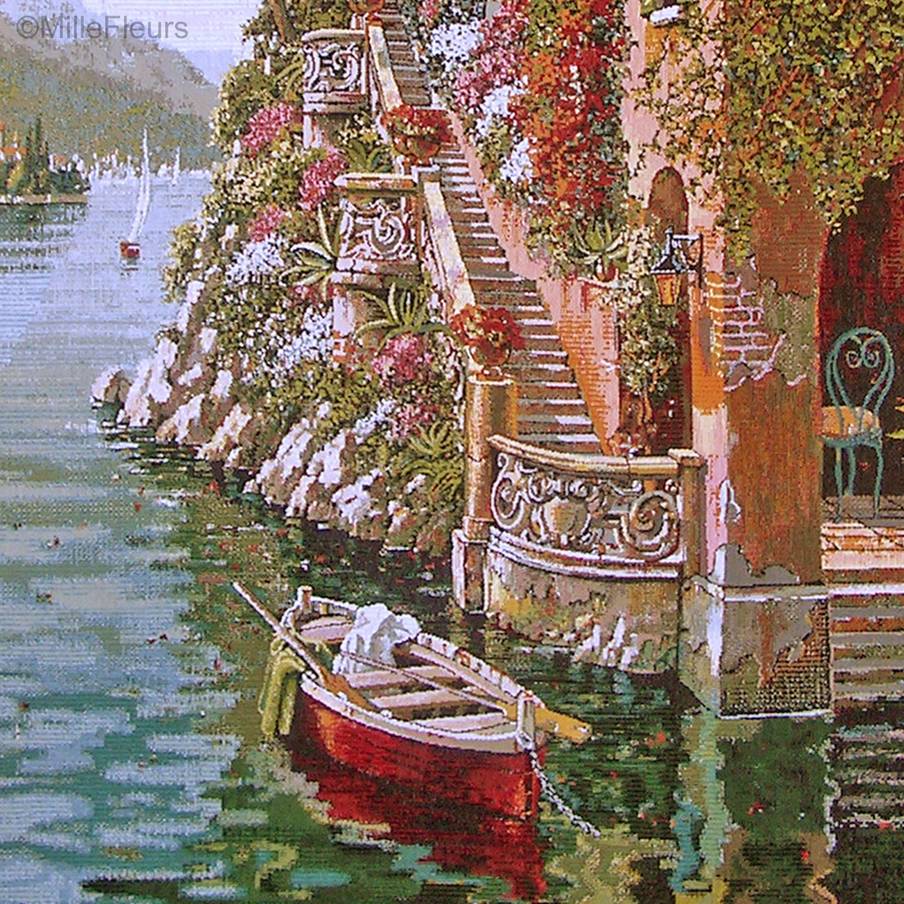 Villa à Lac de Como Tapisseries murales Bob Pejman - Mille Fleurs Tapestries