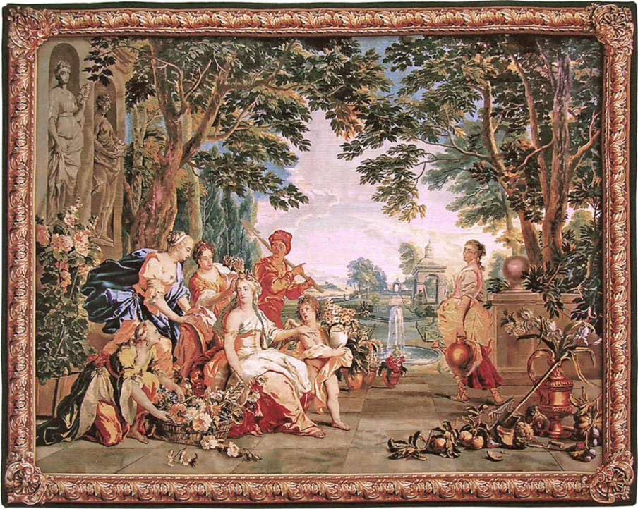 Triumph of Flora Wall tapestries Very Large Tapestries - Mille Fleurs Tapestries