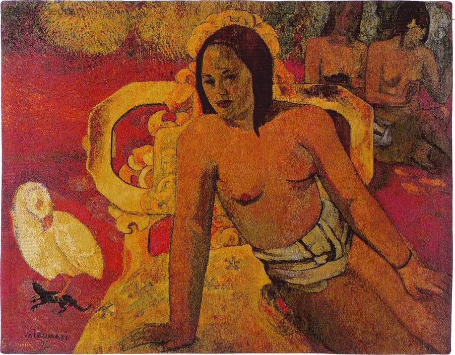 Vairumati (Gauguin) Wandtapijten Meesterwerken - Mille Fleurs Tapestries
