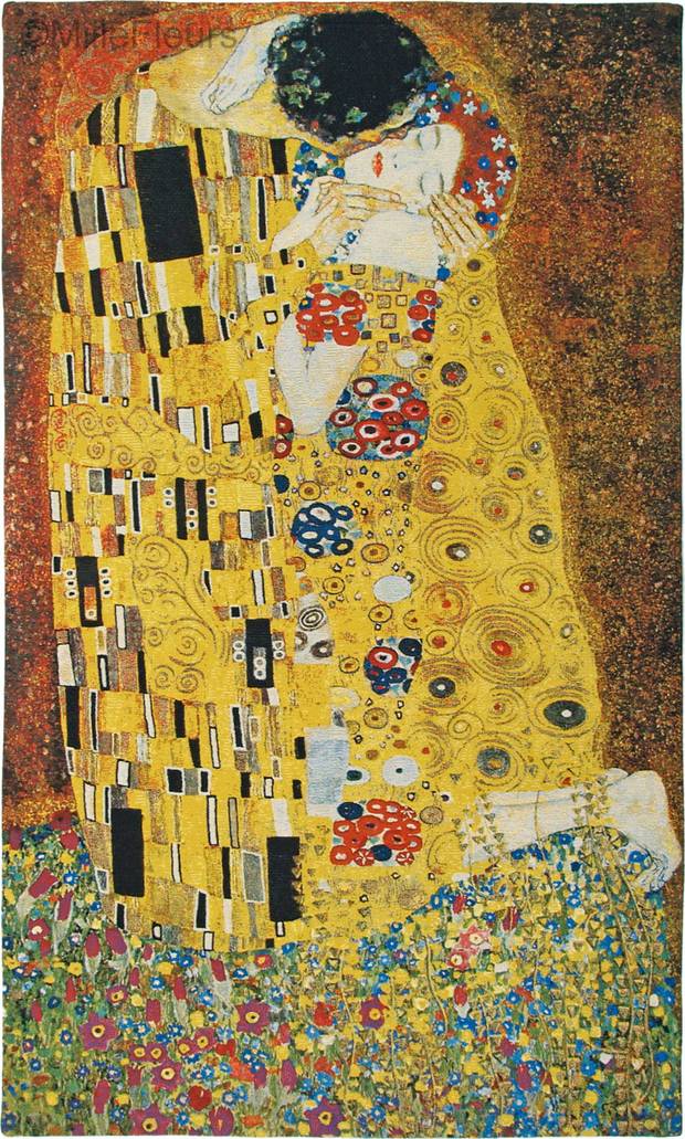 The Kiss (Klimt) Wall tapestries Gustav Klimt - Mille Fleurs Tapestries