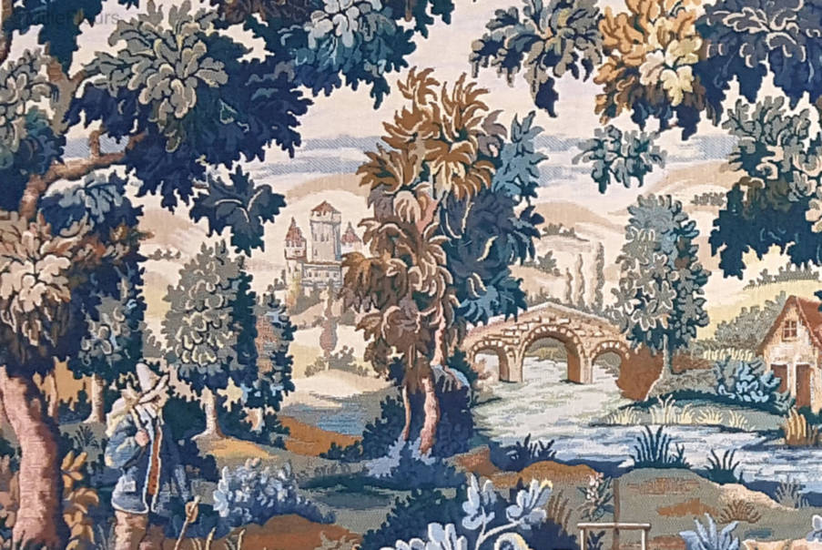 Flemish Landscape Water Mill Wall tapestries Verdures - Mille Fleurs Tapestries