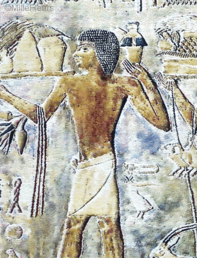 Saqqarah Offerings Wall tapestries Ancient Art - Mille Fleurs Tapestries