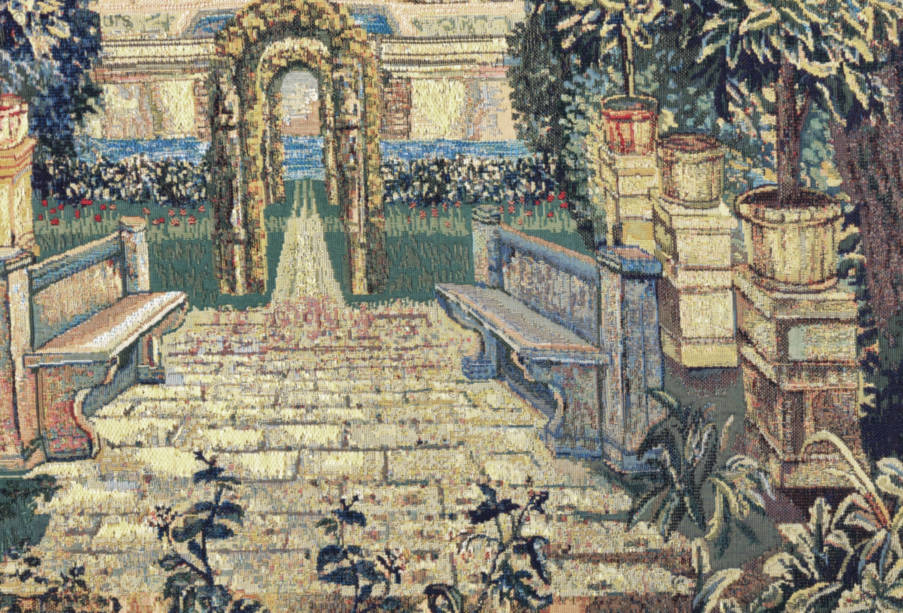 Rivière en Cascade et Fontaine Tapisseries murales Verdures - Mille Fleurs Tapestries