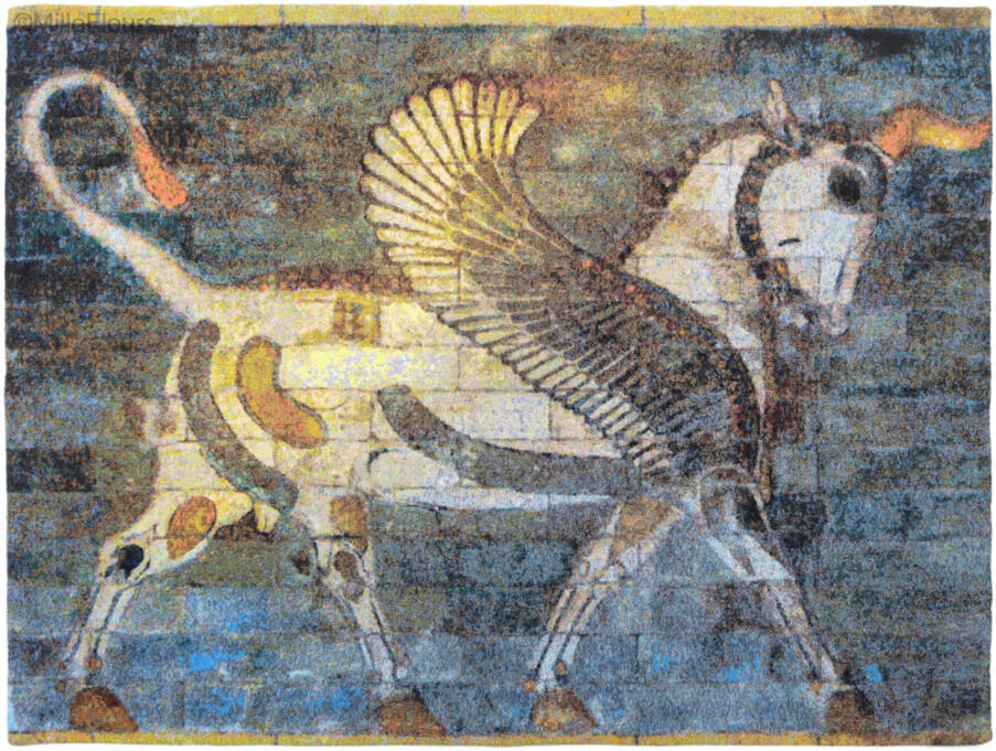 Toro Alado Tapices de pared Arte Antiguo - Mille Fleurs Tapestries
