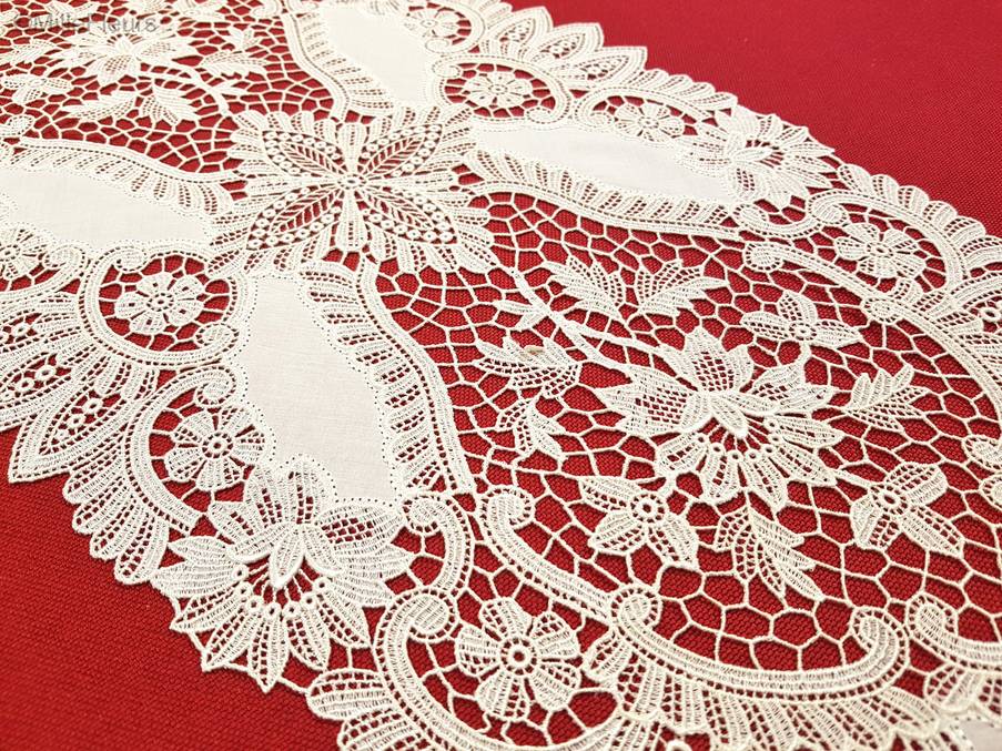 Ovaal Kant Guipure Kantwerk - Mille Fleurs Tapestries